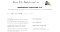 Desktop Screenshot of globalcitiescapital.com