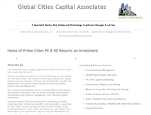 Tablet Screenshot of globalcitiescapital.com